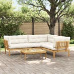 vidaXL 4 Stuk Tuinpallet Sofa Eenheden Massief Acacia Hout, Tuin en Terras, Verzenden, Nieuw