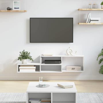 vidaXL Wand TV Stand 120 x 25 x 28,5 cm Bewerkt hout, Huis en Inrichting, Verzenden, Nieuw