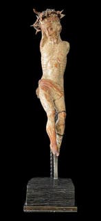 Antiek Crucifix - Hout - 1800-1850, 1750-1800 - Corpus, Antiek en Kunst