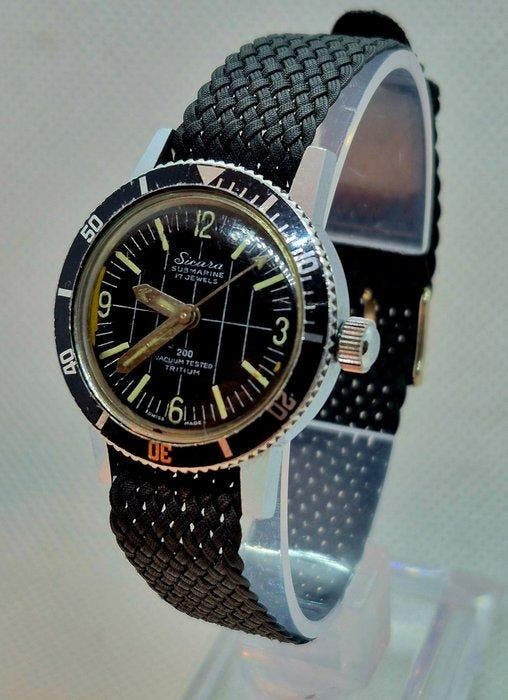 Sicura - Submarine 200 - [cal. EB 8020] - 17Jewels - Sans, Handtassen en Accessoires, Horloges | Heren