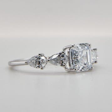 Zonder minimumprijs - Ring - 14 karaat Witgoud - 2.17ct. tw., Nieuw