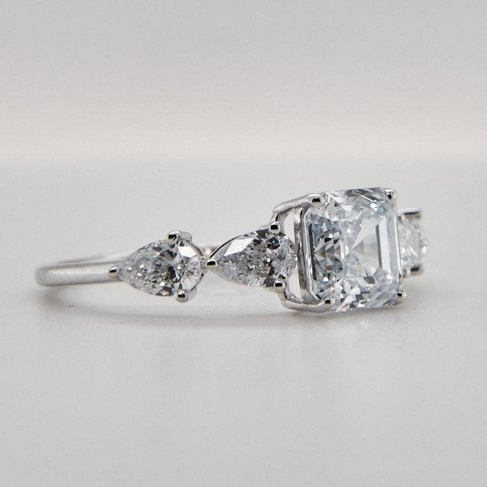 Zonder minimumprijs - Ring - 14 karaat Witgoud - 2.17ct. tw., Bijoux, Sacs & Beauté, Bagues