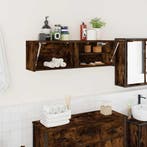vidaXL Badkamerwandkast 100x25x30 cm bewerkt hout gerookt, Verzenden