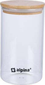 2dekans | alpina Voorraadpot 900ML - Glazen Pot met Deksel -, Ophalen of Verzenden, Nieuw