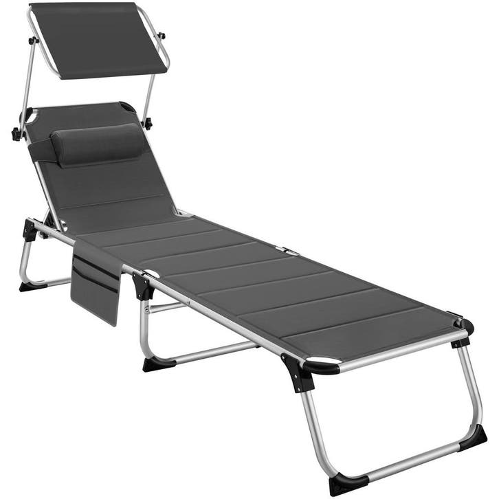 tectake Aluminium ligstoel Lorella, gestoffeerd, opvouwbaar, Jardin & Terrasse, Ensembles de jardin, Envoi