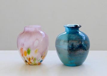 Cloudnola - Vase - Lot de 2 vases en verre soufflé à la main