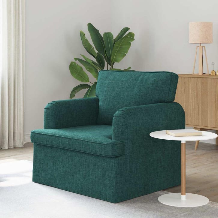 vidaXL bank / zetel Donkergroen 84 x 80 x 85 cm Stof, Huis en Inrichting, Zetels | Zetels, Nieuw, Verzenden