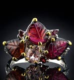 Zonder minimumprijs - Ring Zilver Rhodoliet -, Nieuw