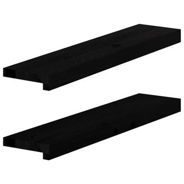 vidaXL Vensterbanken 2 st 70x15x2 cm massief eikenhout, Verzenden