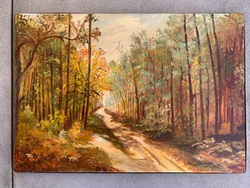 Jean-Pierre Bordry (1934) - Chemin dAutomne dans la forêt