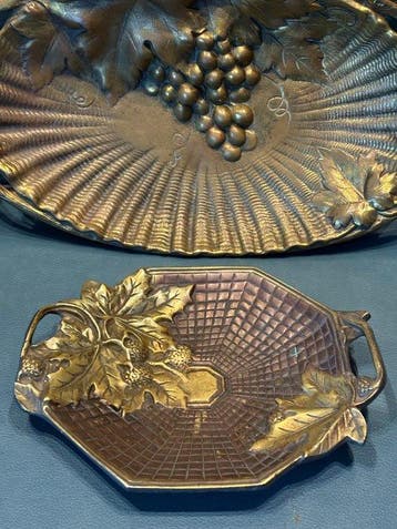 Schaal (2) - Brons, Messing - ART_DECO 1920 Belgié