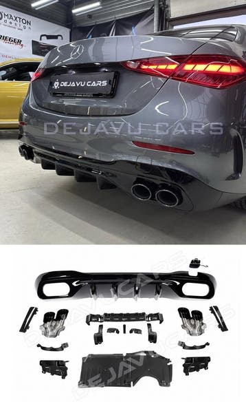 C43 AMG Look Diffuser voor Mercedes Benz C Klasse W206 S206, Ophalen of Verzenden