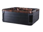 Veiling - Spa met Waterjets 230x230cm-Bruin/zwarte zijkant i, Jardin & Terrasse, Bains à remous et Spas