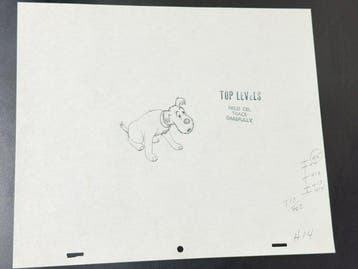 Tintin - 1 Dessin de production original de Milou (film