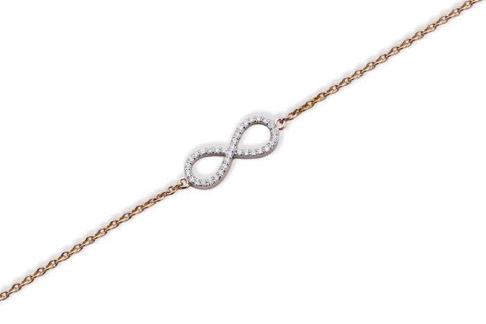 Gourmette - 18 carats Or jaune - 0.10ct. tw. Diamant, Bijoux, Sacs & Beauté, Bijoux anciens