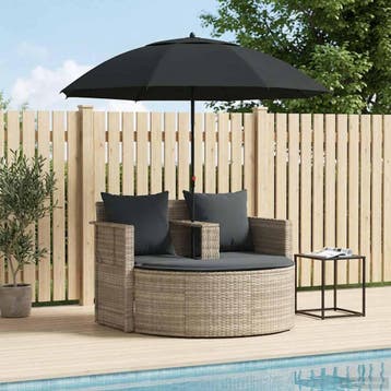 vidaXL Tuin Sofa 8 st poly rattan Lichtgrijs en Donkergrijs, Verzenden, Nieuw