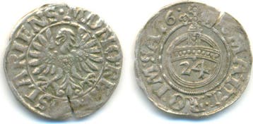 1/24 taler, daalder 1618 Goslar Stadt:, Verzenden