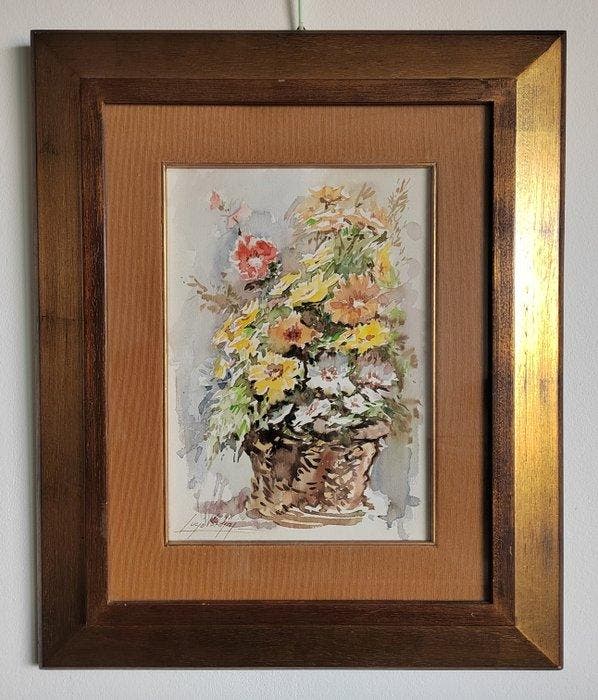 Lucio Verdini (1928) - Fiori Margherite, Antiquités & Art, Art | Peinture | Classique
