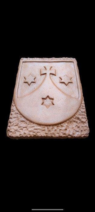 sculptuur, Stemma Ordine Dei Carmelitani - 25 cm - Gegoten