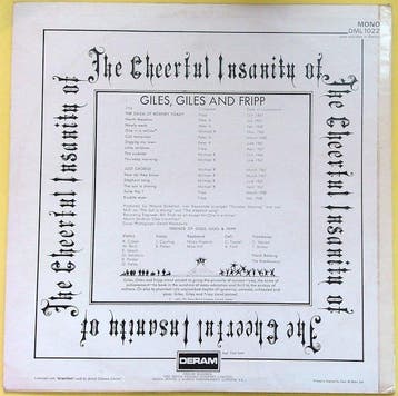 Giles, Giles and Fripp (Pré King Crimson) - The Cheerful, Nieuw in verpakking
