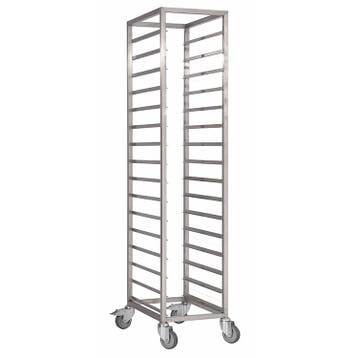 RVS Regaalwagen | 18 Etages | 4 Zwenkwielen (2 Geremd) |, Zakelijke goederen, Horeca | Keukenapparatuur, Verzenden, Nieuw in verpakking