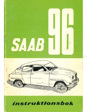 1960 SAAB 96 INSTRUCTIEBOEKJE ZWEEDS