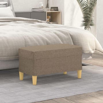 vidaXL Bankje 70x35x41 cm stof taupe, Verzenden, Nieuw