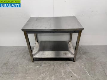 RVS Werktafel met onderschap 100 x 60 x 85,5 cm Horeca, Ophalen of Verzenden