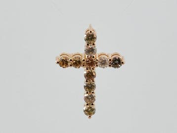 Zonder minimumprijs - Hanger - 14 karaat Geel goud - 0.56ct.