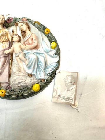 Santini - Sculpture, Sublime riproduzione Sacra Famiglia in, Antiek en Kunst