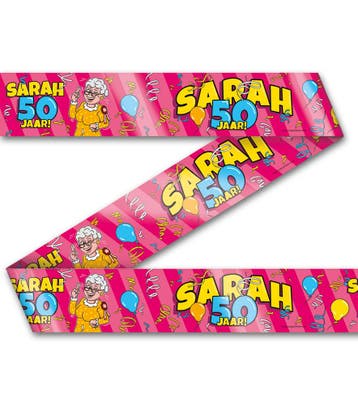 Sarah Afzetlint 50 Jaar Cartoon 12m, Verzenden