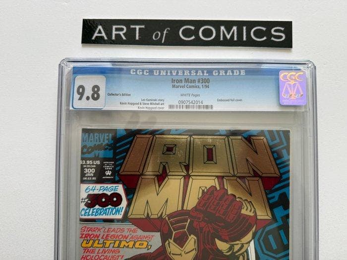 Iron Man #300 - Embossed Gold foil cover - CGC 9.8 - 1, Boeken, Strips | Comics