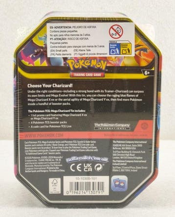 Pokémon Box - Mega Charizard X Tin, Hobby en Vrije tijd, Verzamelkaartspellen | Pokémon, Nieuw