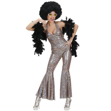 Disco 70S Jumpsuit Zilver Dames, Kleding | Dames, Verzenden, Nieuw