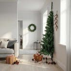 vidaXL Kunstkerstboom met standaard half 210 cm PVC groen, Diversen, Verzenden, Nieuw
