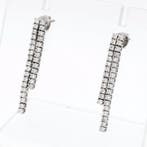 Boucles doreilles - 14 carats Or blanc Diamant (Naturelle)