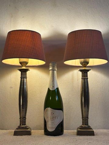 Williams Sheffield - Tafellamp (2) - Pilaar Lampen - Zilver,