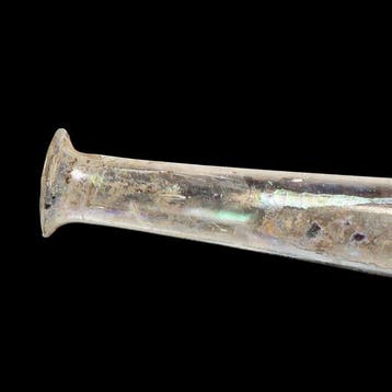 Oud-Romeins Glas Zeldzame Lange Fles, Antiek en Kunst