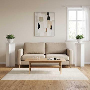 vidaXL Plantenstand 2 st Wit Ø40 x 80 cm Bewerkt hout, Verzenden, Nieuw
