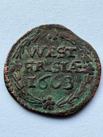 Nederland, West-Friesland Duit 1663 Hoorn