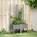vidaXL Plantenbak met latwerk 80x40x142 cm polypropeen, Verzenden, Nieuw