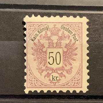 Oostenrijk 1883 - 50 Kreuzer Dubbele Adelaar - MH - Michel, Gestempeld
