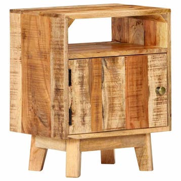 vidaXL Nachtkastje 40x30x50 cm ruw mangohout, Verzenden, Nieuw