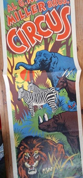 unknown - Vintage Circus poster - kelly and millier bros -