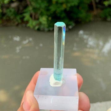 Transparant aquamarijnkristal uit Skardu Kristal - Hoogte: