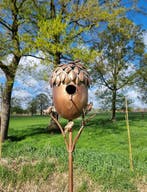 Beeldje - BIrdhouse - IJzer, Metaal