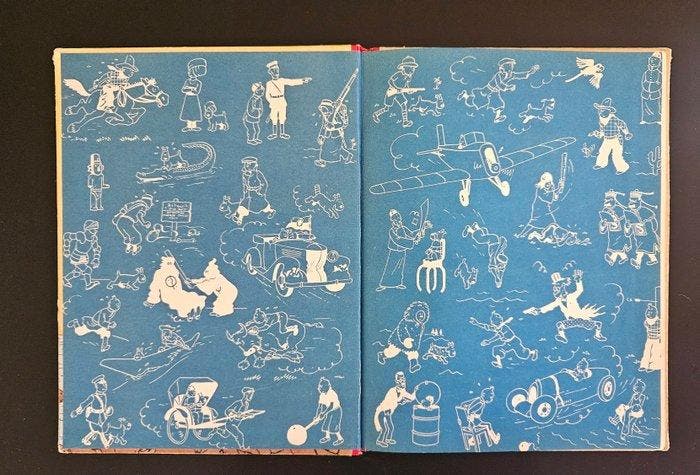 Tintin - LIle Noire - B9 - 1 Album - Herdruk - 1954, Livres, BD