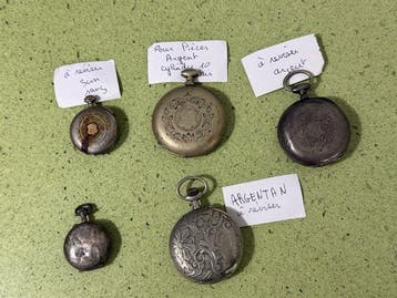 Argentan Leveque - 5 Montres à gousset - 1900-1949