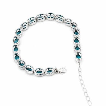 Zonder minimumprijs - Armband Zilver - 9.50ct. tw. Topaas -, Nieuw