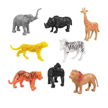 Uitdeelcadeautjes Jungle Dieren 4,5cm 8st, Verzenden